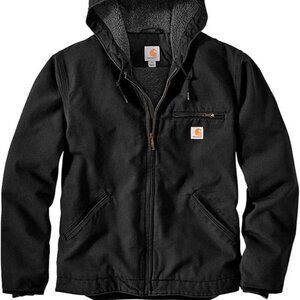 Carhartt mens Relaxed Fit Washed Duck Sherpa-lined Jacket